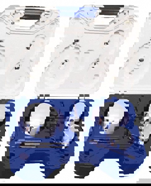 Hard Wood Hole Saw Kit: 7 Pc, 2-1/8 to 3-5/8